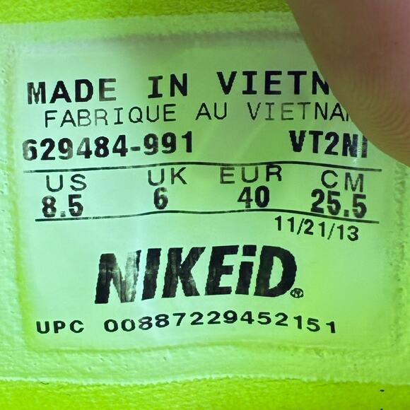 Nike Lunarglide+ 5 Neon Green Purple Running Shoes 629484-991 Women's Size 8.5 - Picture 9 of 10